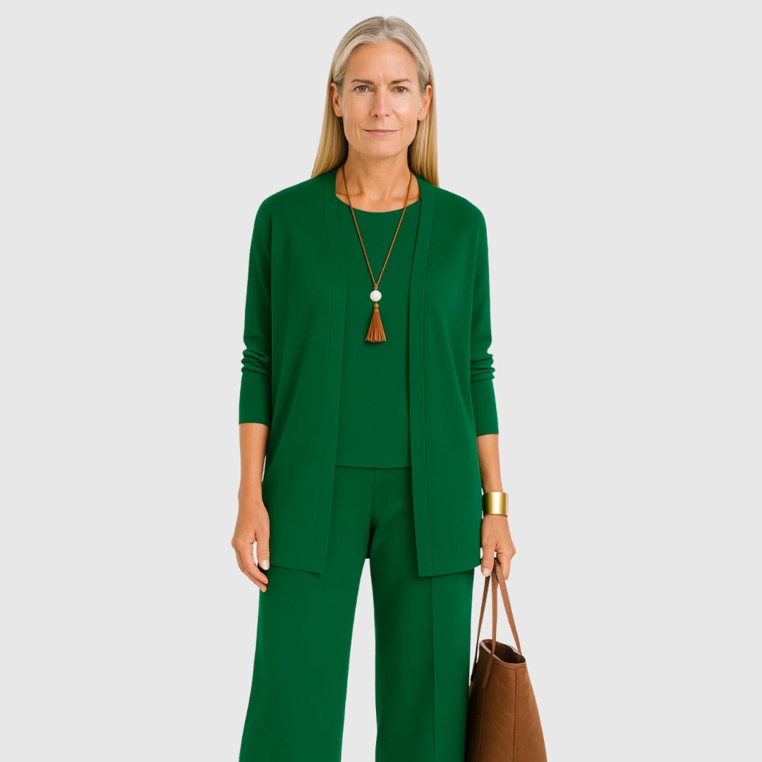 Kirsten | Damen Minimalistisches Dreiteiliges Lounge Set