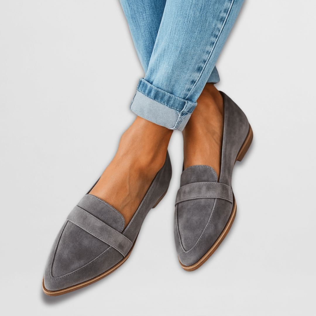 Annika | Damen Orthopädische Spitz Zulaufende Loafer