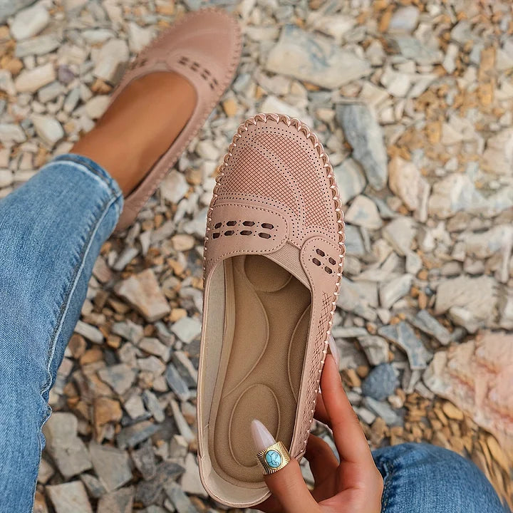 Jasmin | Damen Perforierte Komfort Slip On Loafer