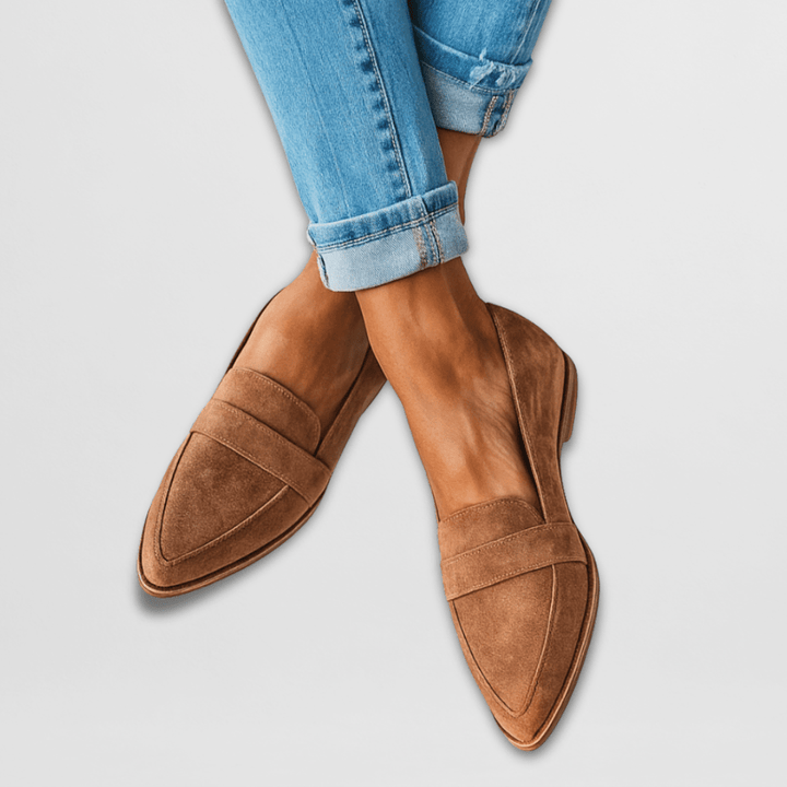Annika | Damen Orthopädische Spitz Zulaufende Loafer