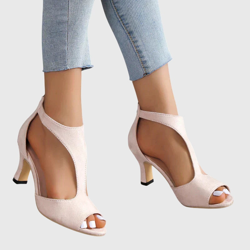 Karin | Damen Frühlings Cutout Sandaletten Mit Offener Zehenpartie