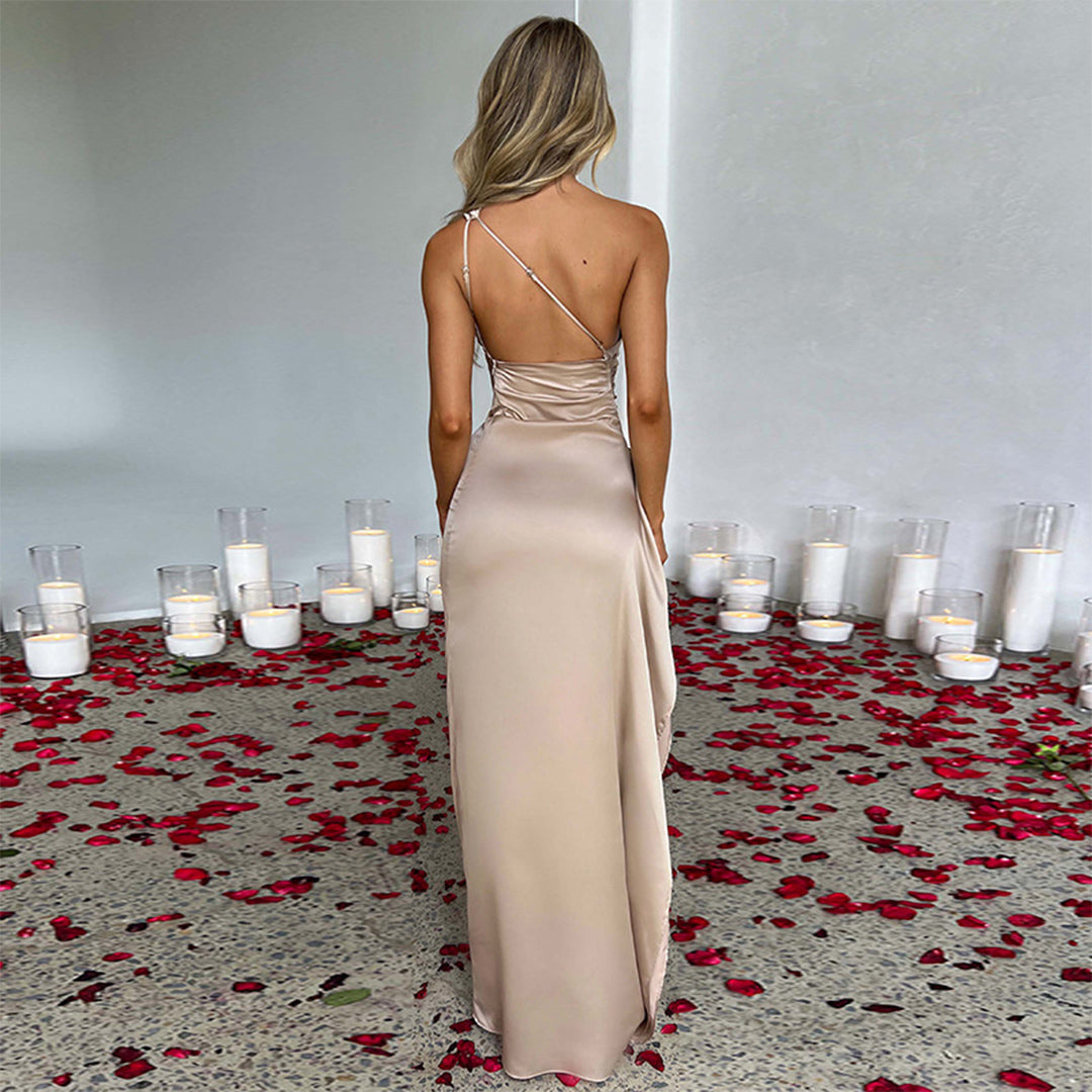Kirsten | Damen Langes One-Shoulder-Party-Kleid