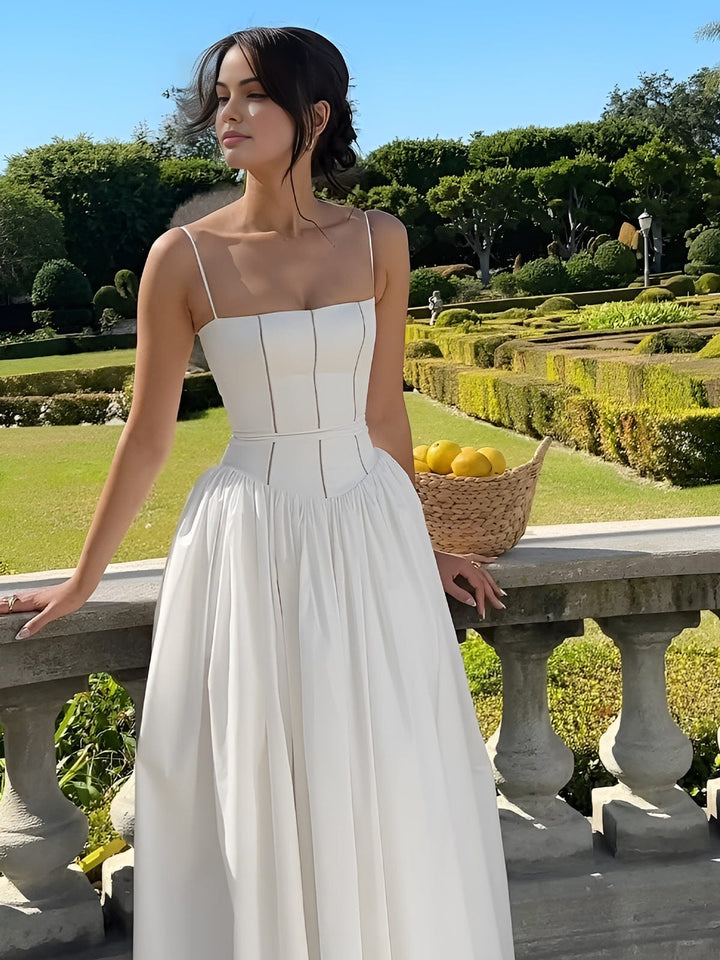 Monika | Damen Korsett Midi Kleid für Hochzeitsgäste