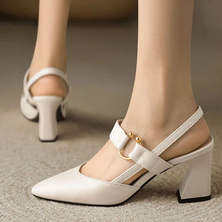 Hanna | Damen Mary Jane Pumps Mit Blockabsatz Und Fersenriemen