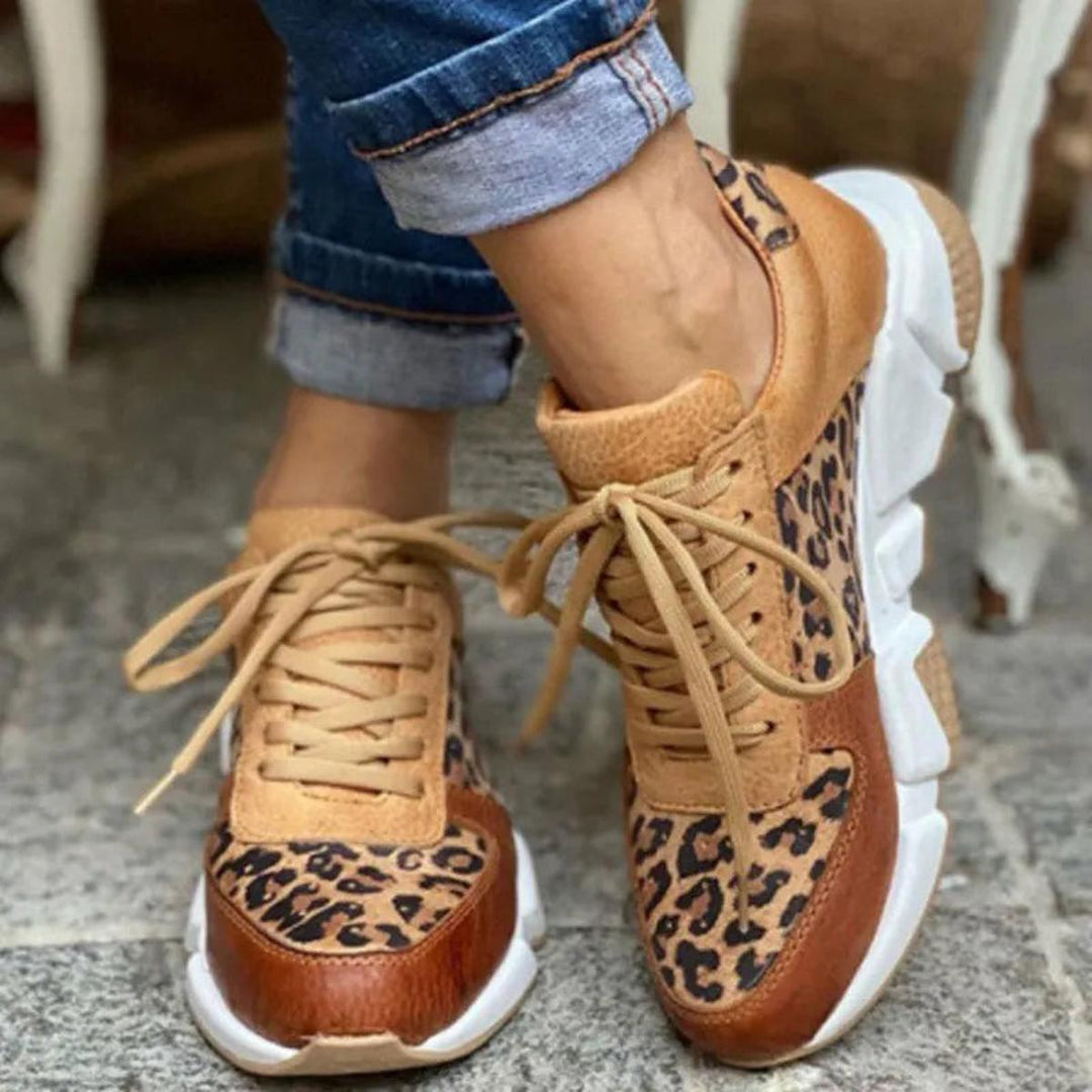 Dorothea | Damen Modische Chunky-Print-Sneaker
