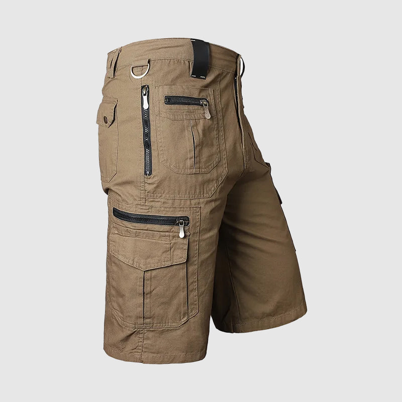 Dominic | Herren Multi-Taschen Reißverschluss Cargo-Shorts