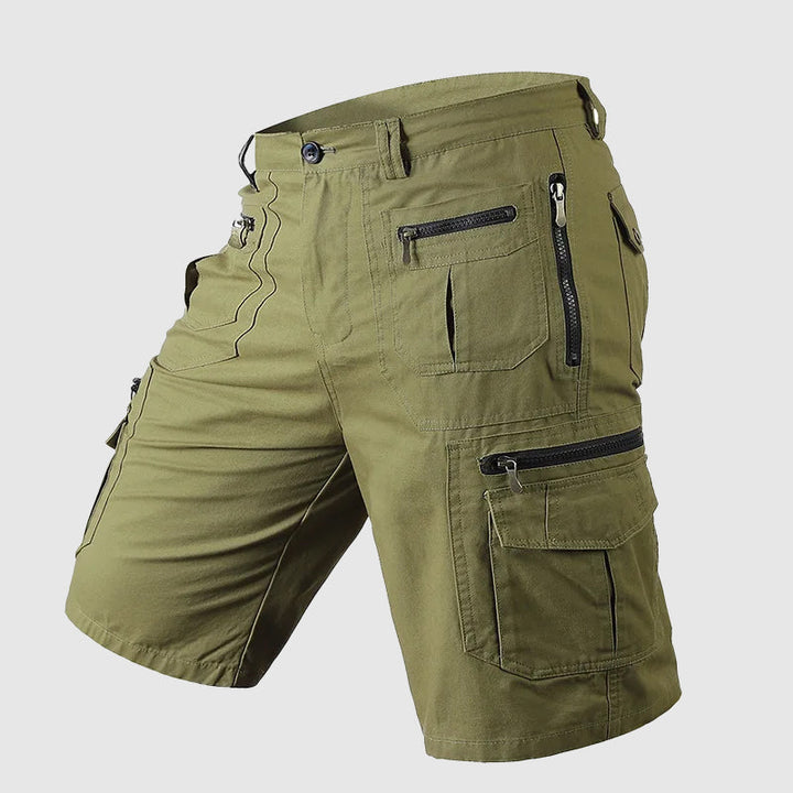 Dominic | Herren Multi-Taschen Reißverschluss Cargo-Shorts