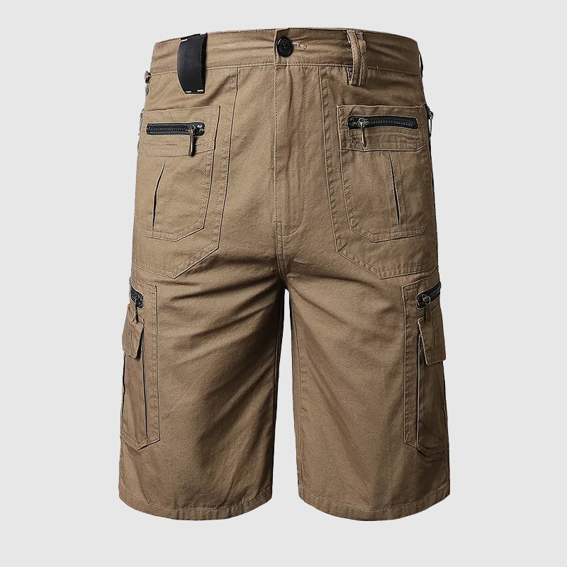 Dominic | Herren Multi-Taschen Reißverschluss Cargo-Shorts