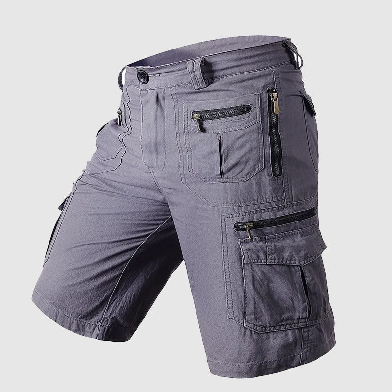 Max | Herren Reißverschluss Tasche Utility-Style Cargo-Shorts