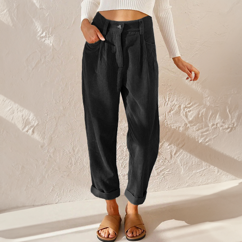 Stefanie | Damen High Waist Wide Leg Hose