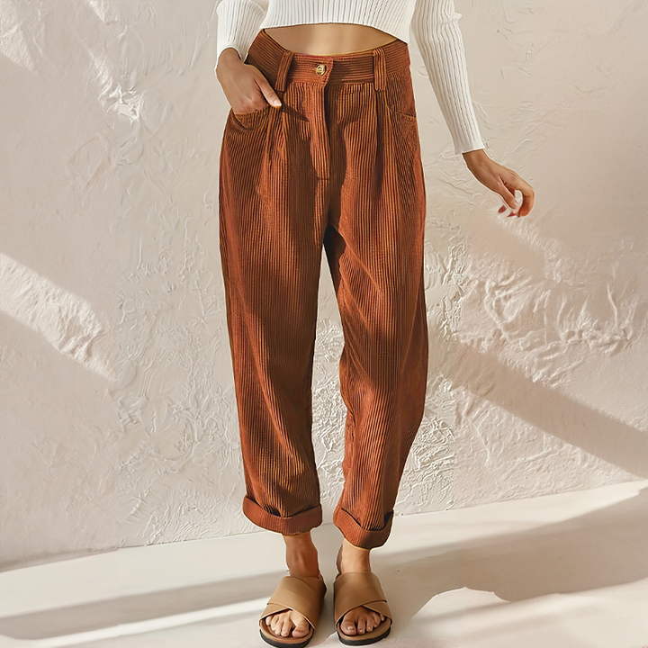 Stefanie | Damen High Waist Wide Leg Hose