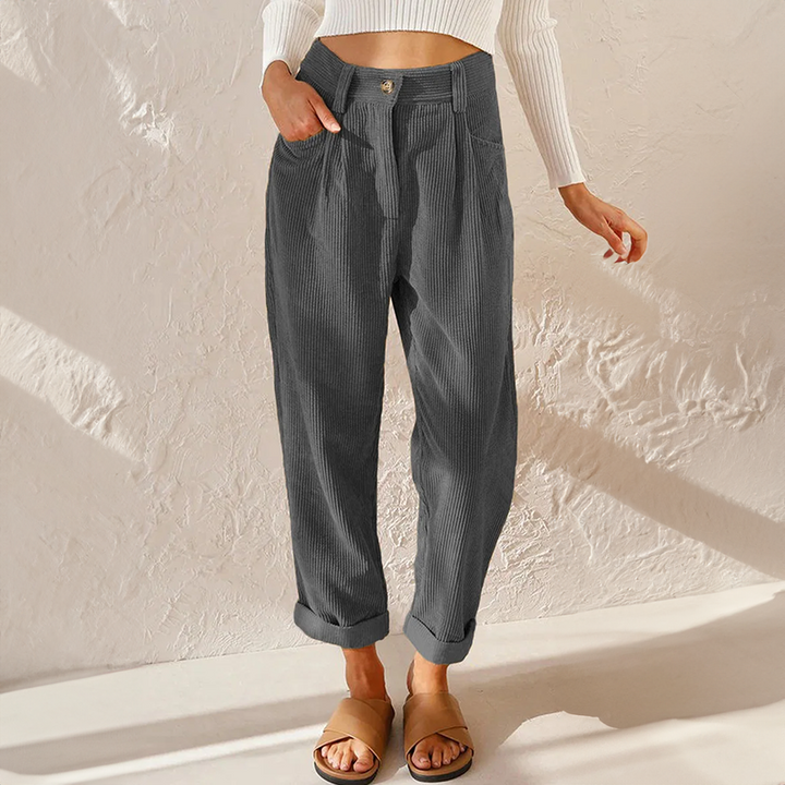 Kerstin | Damen Sommer Hose Mit Hoher Taille Und Weitem Bein