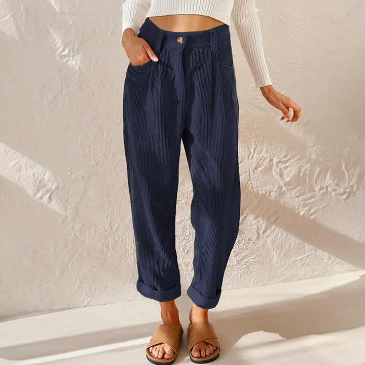 Kerstin | Damen Sommer Hose Mit Hoher Taille Und Weitem Bein