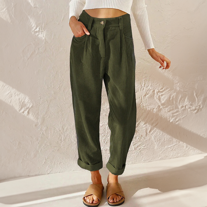 Kerstin | Damen Sommer Hose Mit Hoher Taille Und Weitem Bein