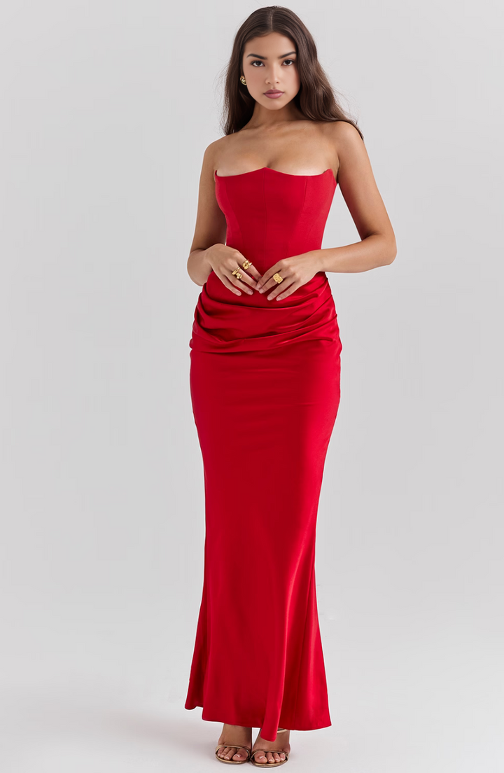Elfriede | Damen Langes Bodycon-Kleid für formelle Hochzeitsgäste