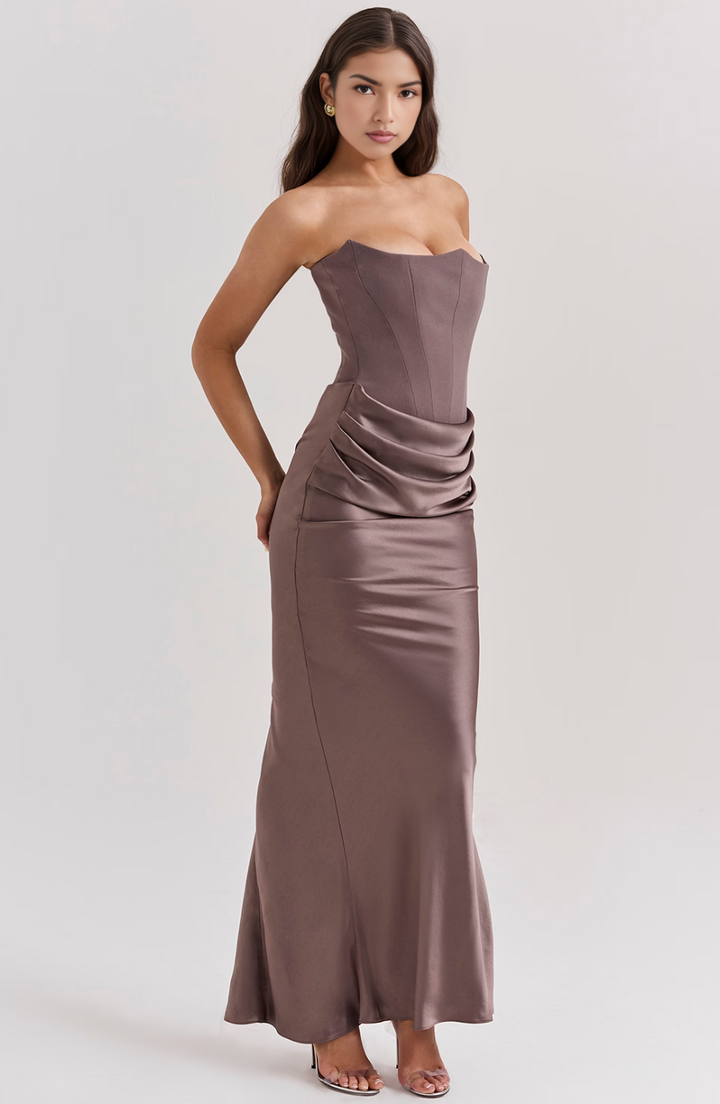 Elfriede | Damen Langes Bodycon-Kleid für formelle Hochzeitsgäste