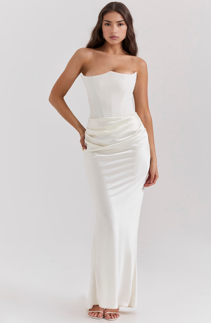 Elfriede | Damen Langes Bodycon-Kleid für formelle Hochzeitsgäste