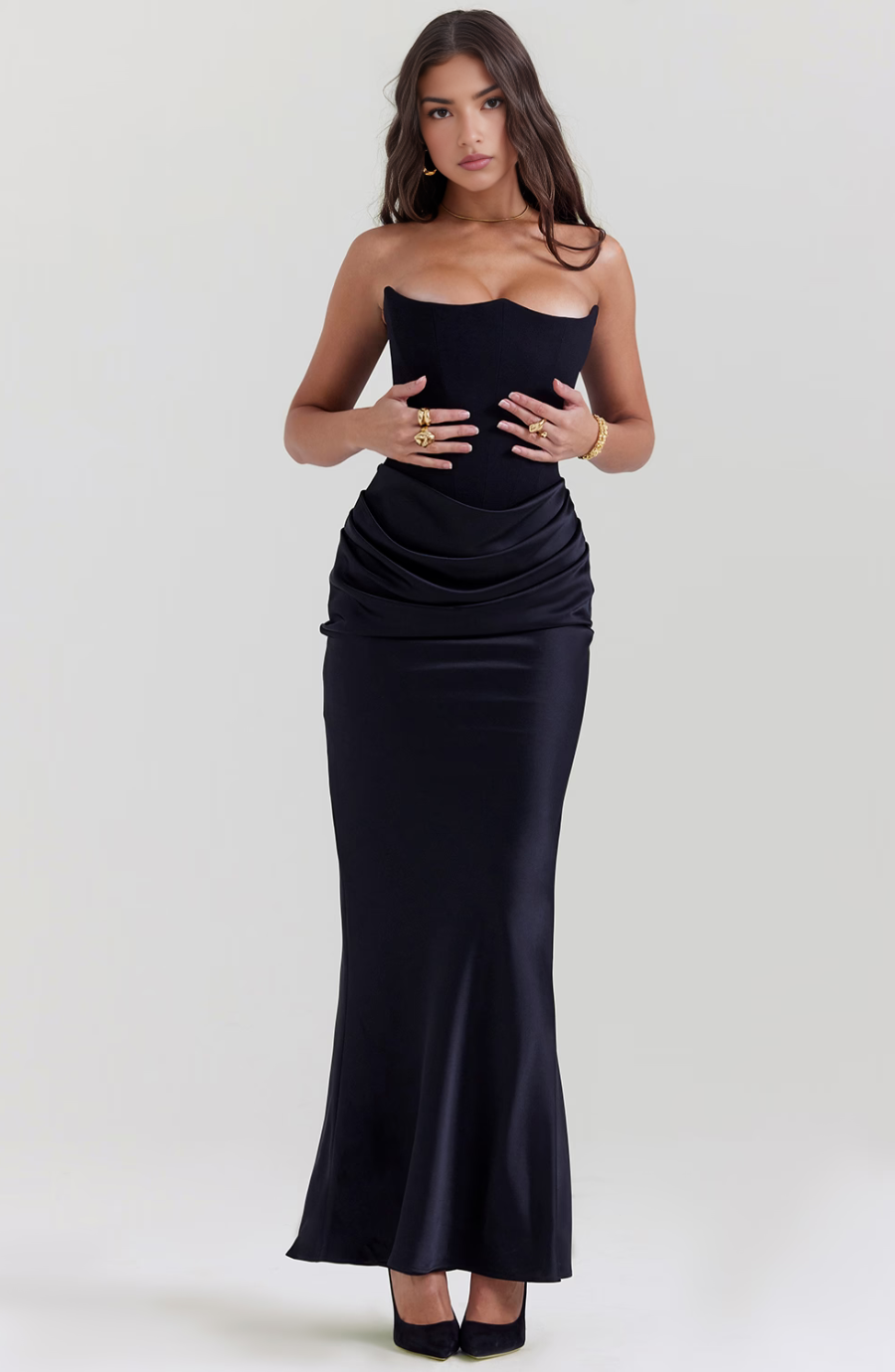 Elfriede | Damen Langes Bodycon-Kleid für formelle Hochzeitsgäste