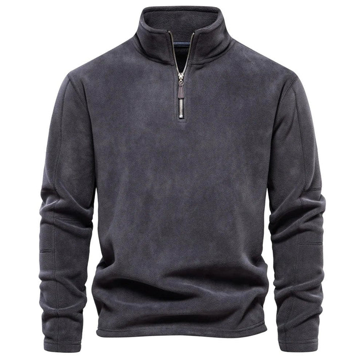 Bruno | Herren Klassisches Sweatshirt mit Viertelreißverschluss am Kragen