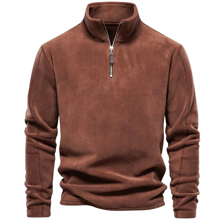 Bruno | Herren Klassisches Sweatshirt mit Viertelreißverschluss am Kragen