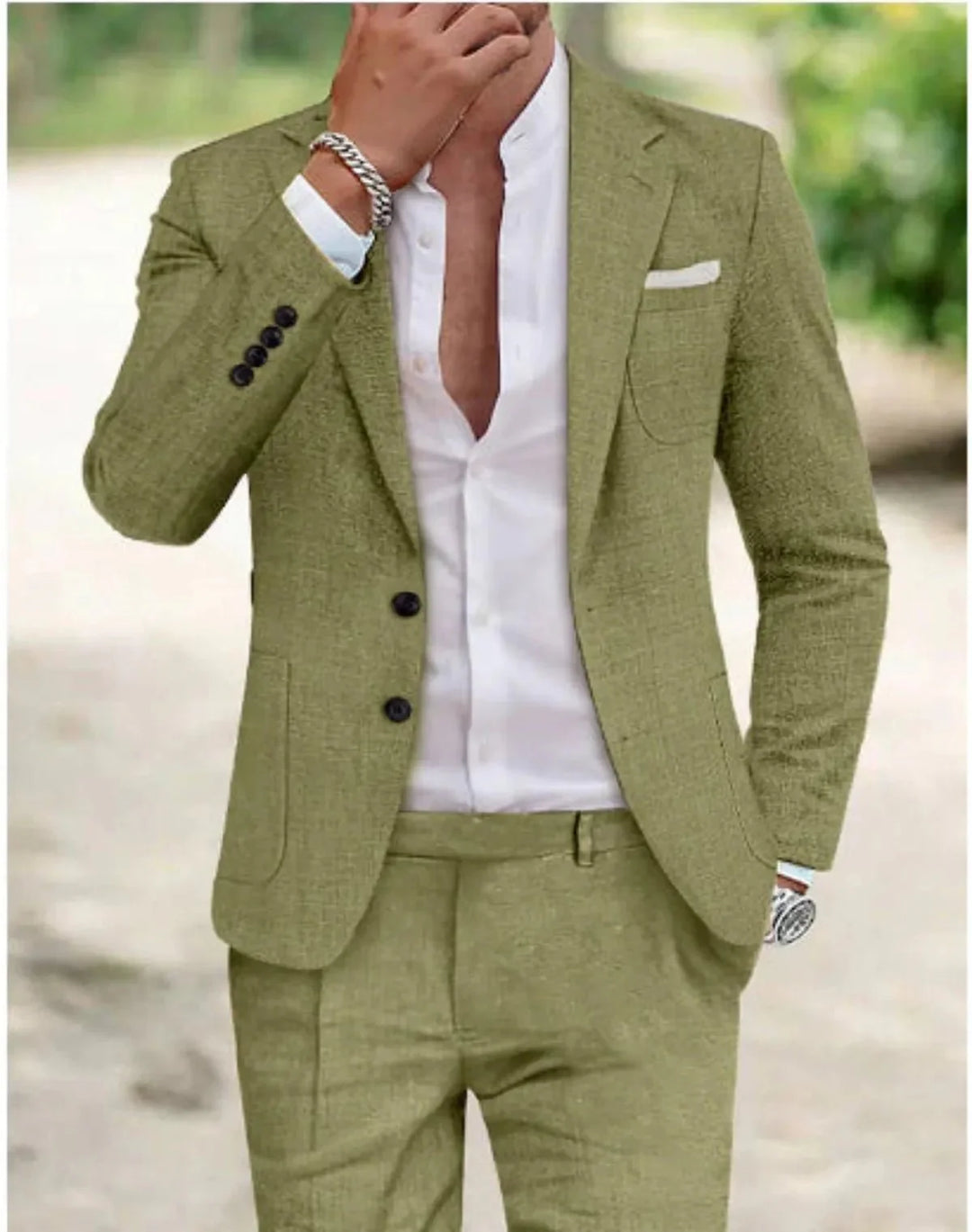 Bruno | Herren Klassischer Zweiknopf-Hochzeitsanzug-Set