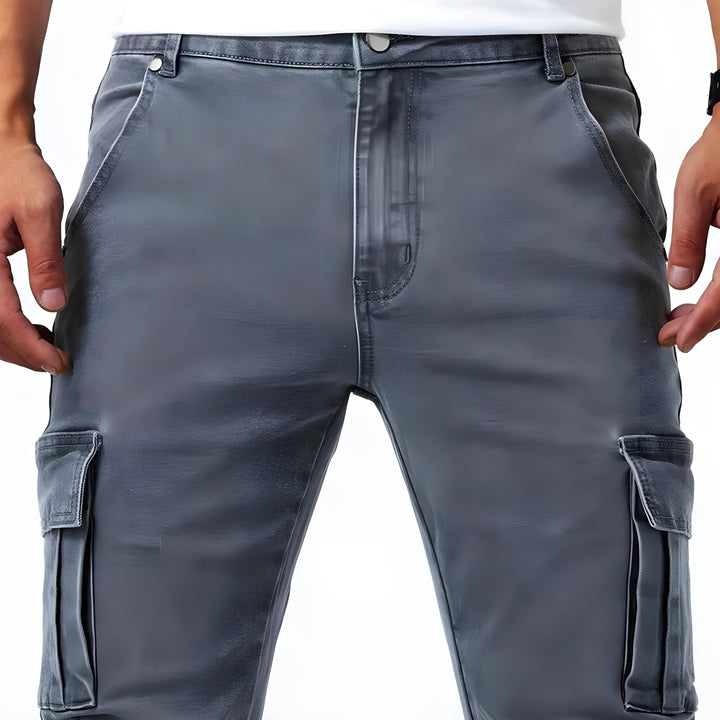Tim | Herren Trendige Cargohose mit mehreren Taschen und schmaler Passform