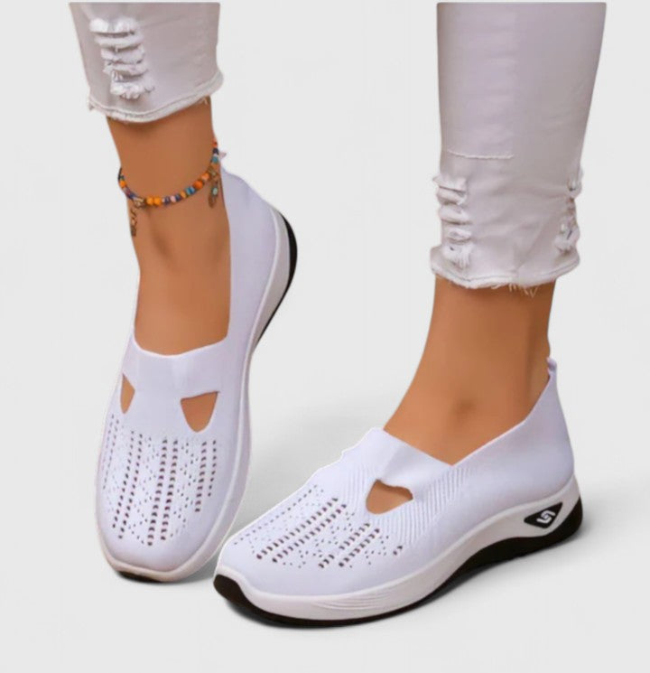 Regine | Damen Slip-On Atmungsaktive Mesh-Walking-Sneaker