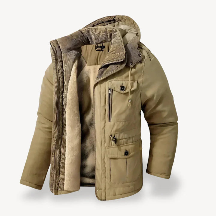 Jürgen | Herren Robuste Winterjacke mit Fleece-Futter