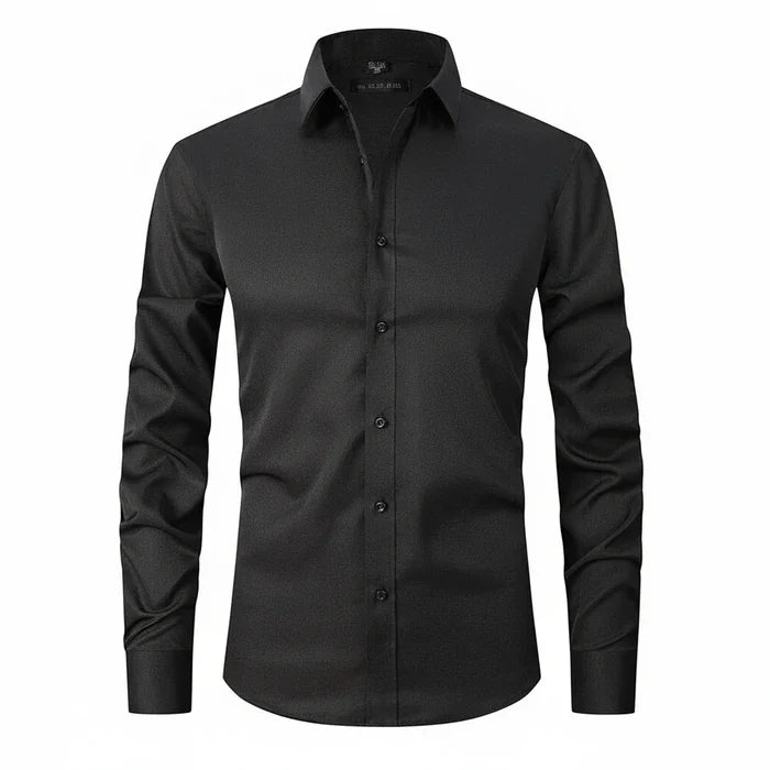 Joachim | Herren Minimal Knopfleisten Langarm Shirt