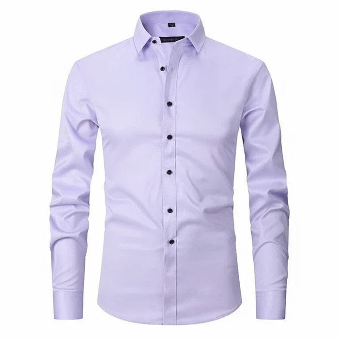 Joachim | Herren Minimal Knopfleisten Langarm Shirt