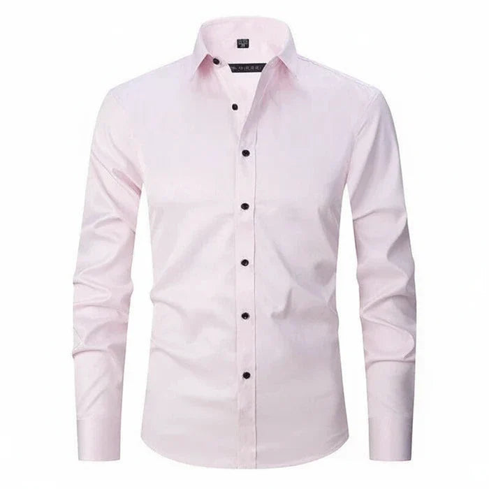 Joachim | Herren Minimal Knopfleisten Langarm Shirt