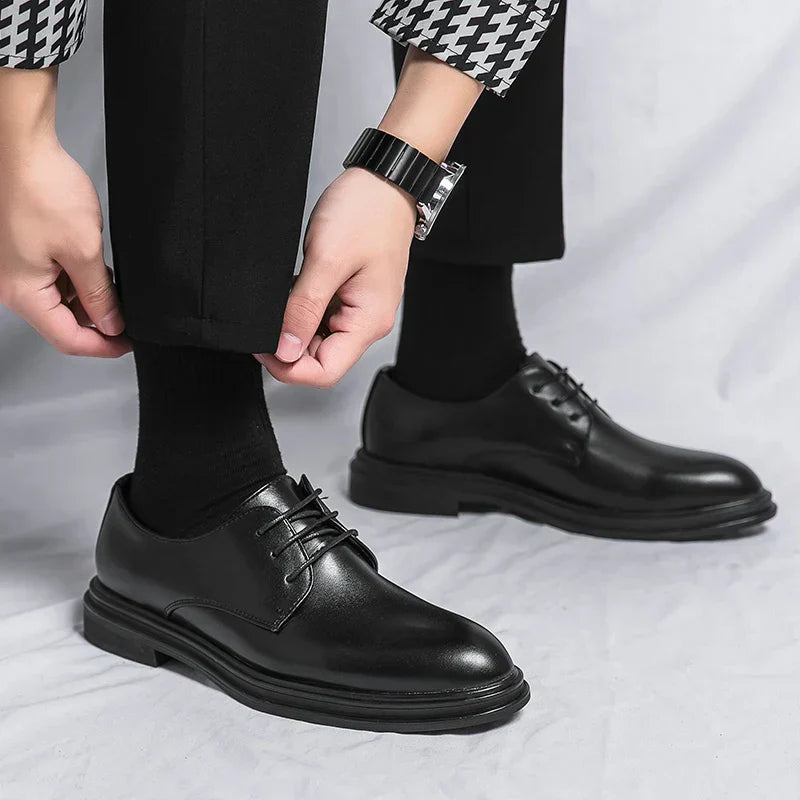 Oliver | Herren Glänzende Schnür-Derby-Schuhe