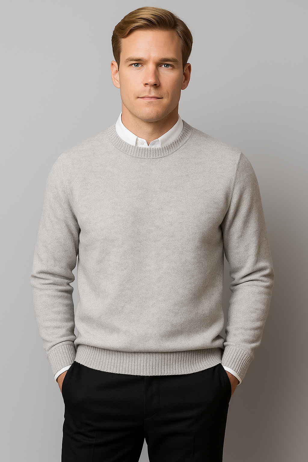 Christian | Herren Frühlings Klassischer Rundhals Pullover
