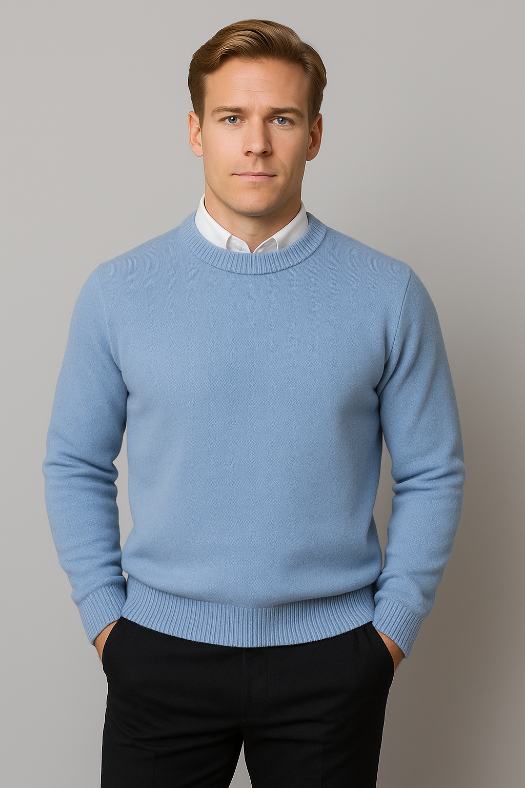 Christian | Herren Frühlings Klassischer Rundhals Pullover