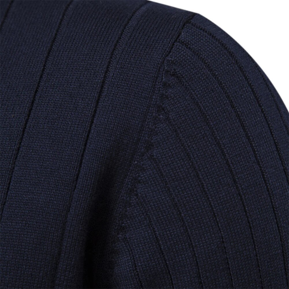 Christoph | Herren Frühlings Half-Zip Rippstrick Pullover