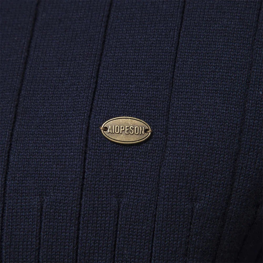 Christoph | Herren Frühlings Half-Zip Rippstrick Pullover
