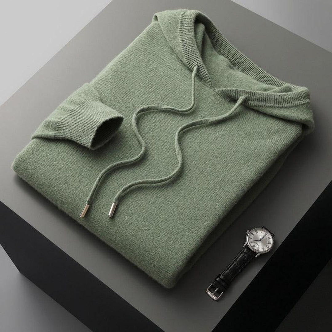 Malte | Herren Lässiger Strickpullover mit Kapuze