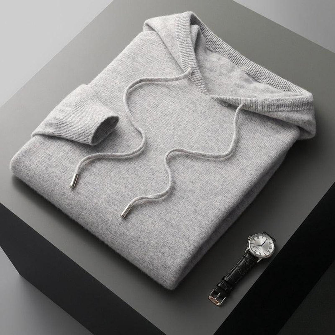 Malte | Herren Lässiger Strickpullover mit Kapuze