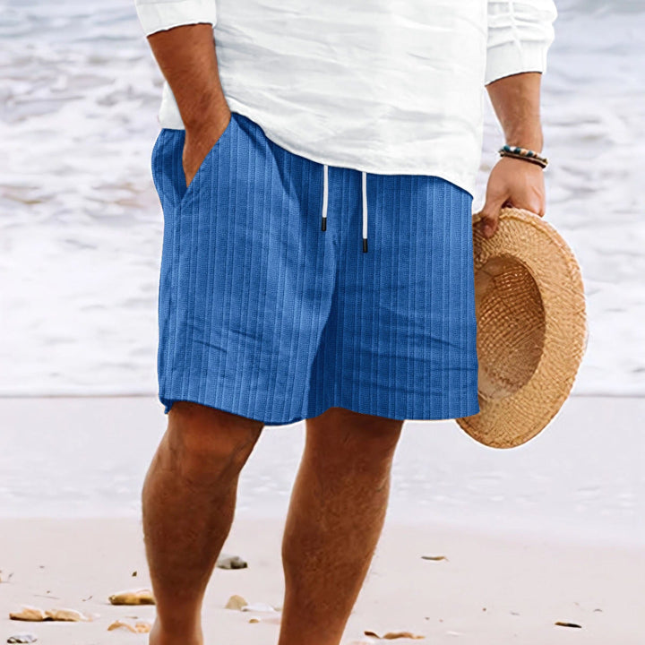 Niklas | Herren Gestreifte Kordelzug Locker sitzende Strandshorts