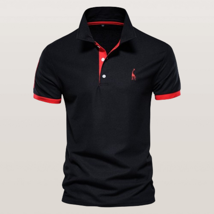 Sven | Herren Kontrastbesatz Kurzarm Polo-Shirt