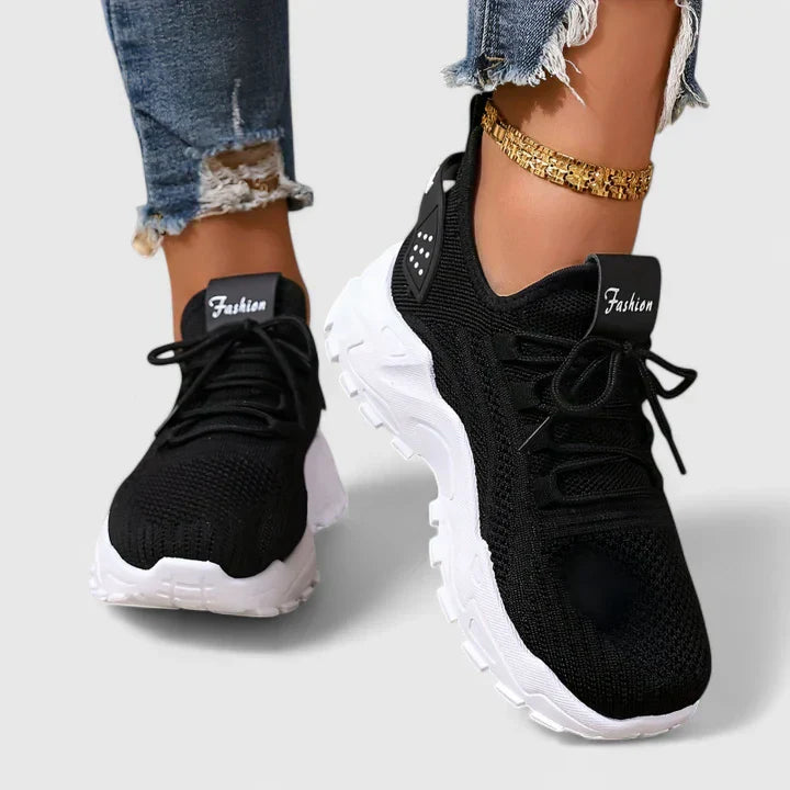 Sandra | Damen Lässig Schicke Bequeme Schnürsneaker