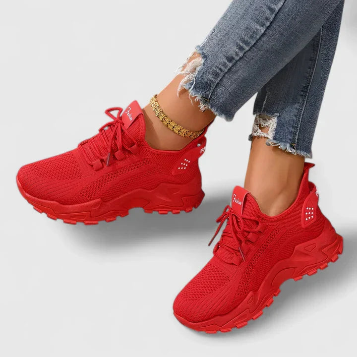 Sandra | Damen Lässig Schicke Bequeme Schnürsneaker