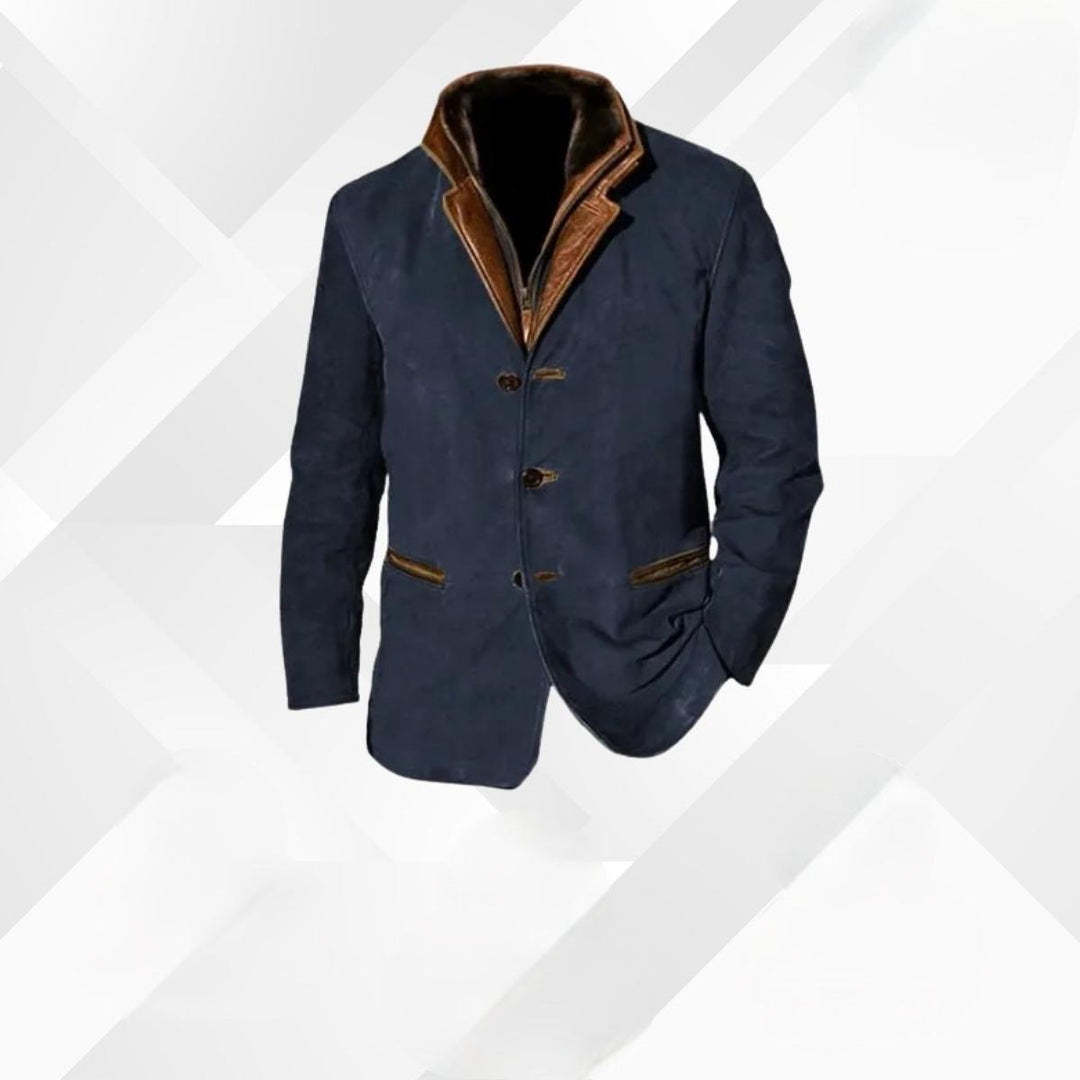 Martin | Herren Klassische Lässige Jacke mit Knopfleiste vorne