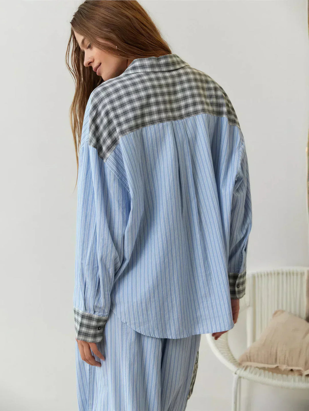 Yvonne | Damen Kariertes Zweiteiliges Set für den Frühling