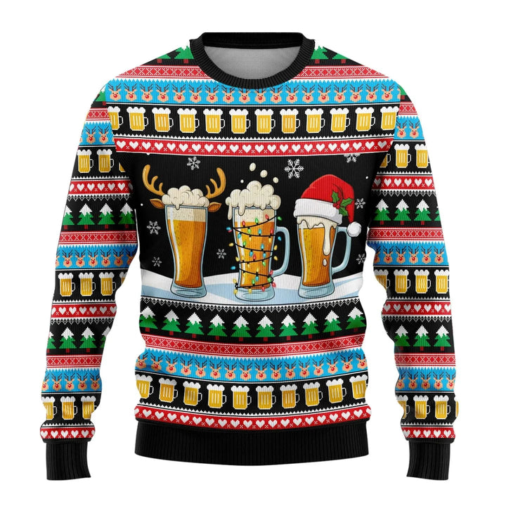 Benjamin | Herren Weihnachtspullover mit Schneemann-Print
