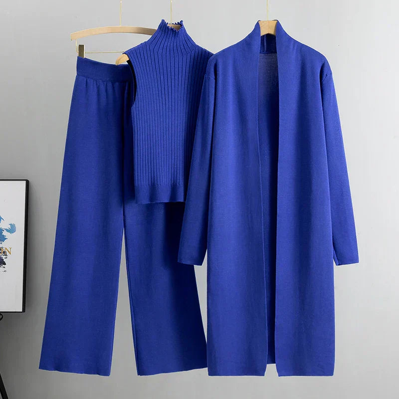 Felicia | Damen Dreiteiliges Hosen-Set mit Lockerer Passform