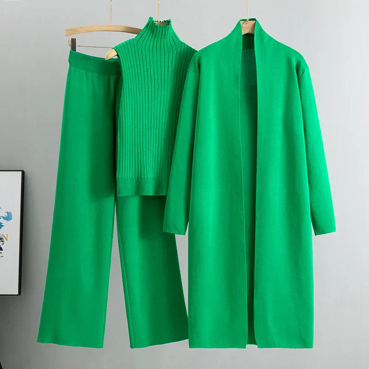 Felicia | Damen Dreiteiliges Hosen-Set mit Lockerer Passform