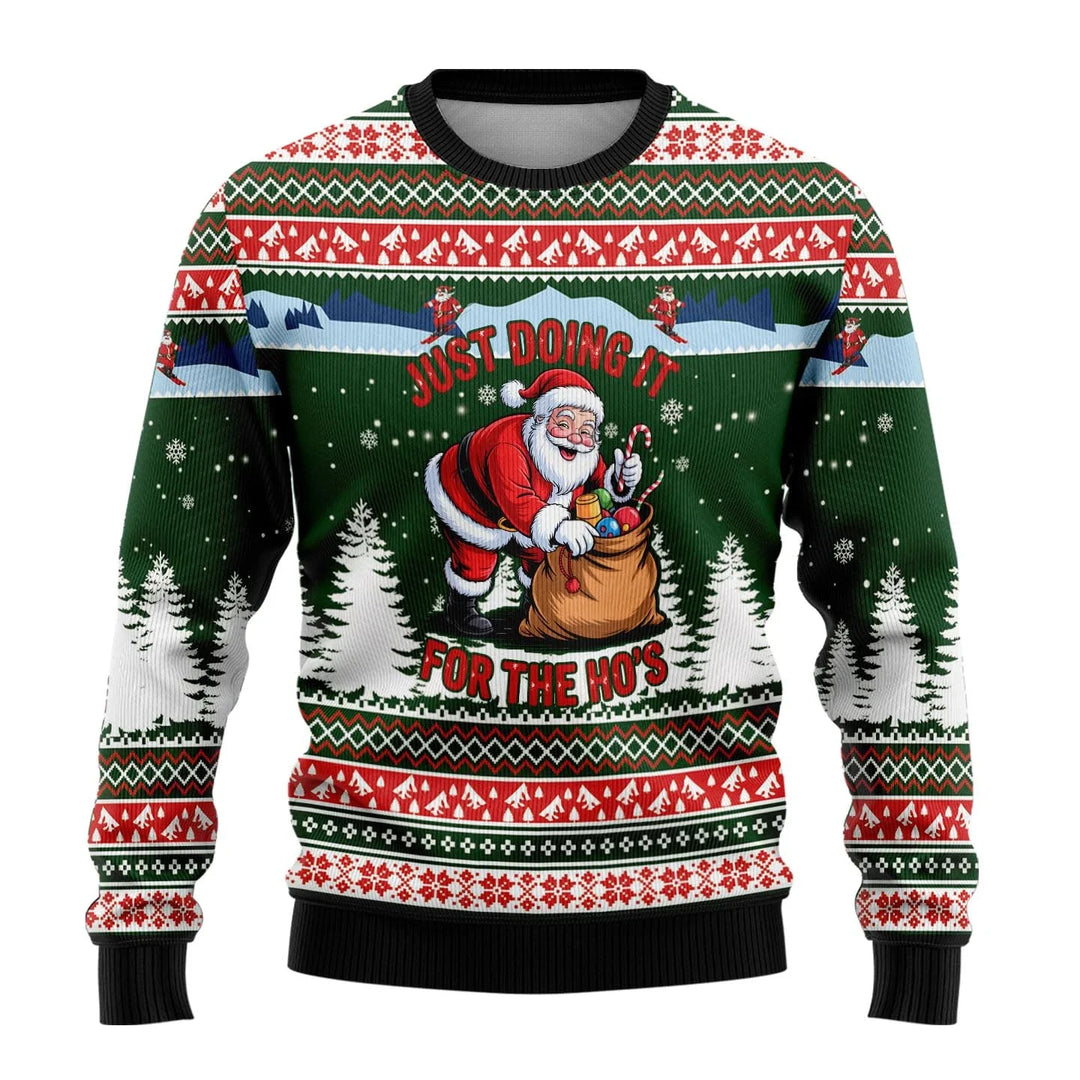 Benjamin | Herren Weihnachtspullover mit Schneemann-Print
