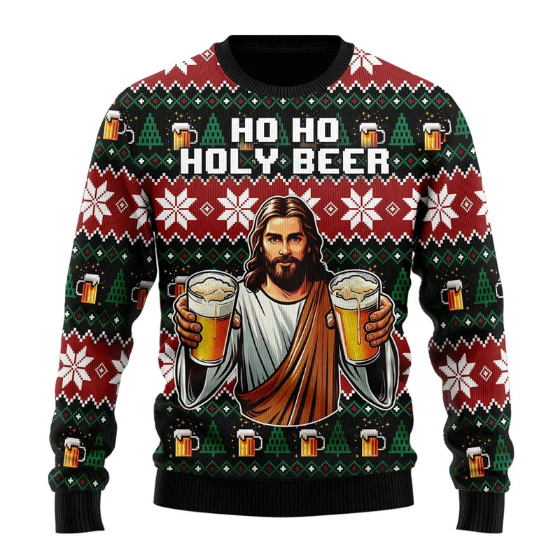 Karl | Herren Lustiger Bier-Weihnachtspullover
