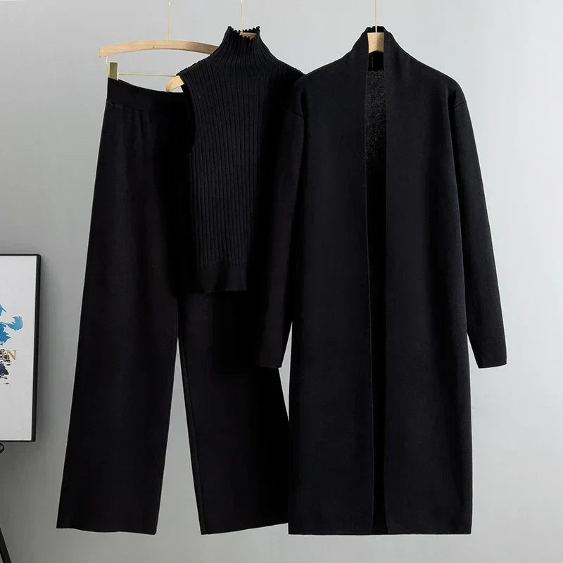 Felicia | Damen Dreiteiliges Hosen-Set mit Lockerer Passform